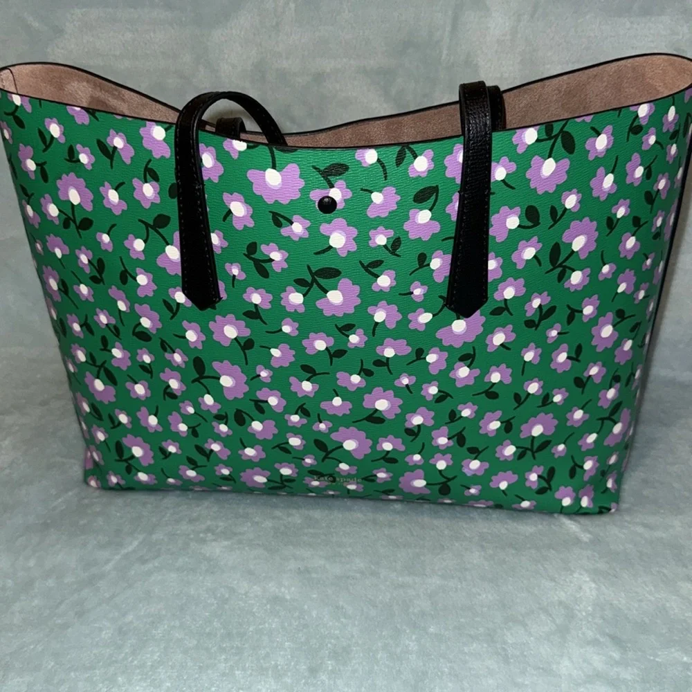 kate spade Green Multi Molly Party Floral Large Tote